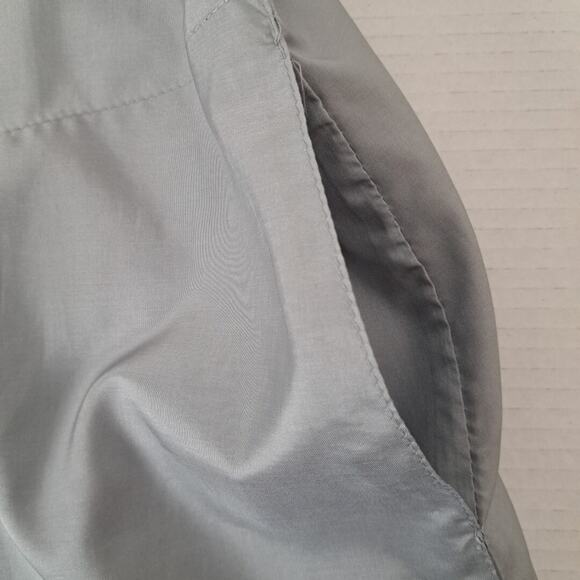 VTG Duckwear / Misty Harbor Long Trench Rain Coat Womens L Blue Button Front 80s - Picture 11 of 12